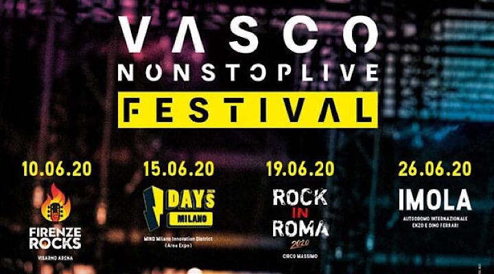 Vasco - Non Stop Live Festival 2020 (locandina e date)