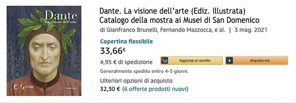 Dante. La visione dell'arte. Ediz. illustrata (catalogo Mostra ai musei i San Domenico)