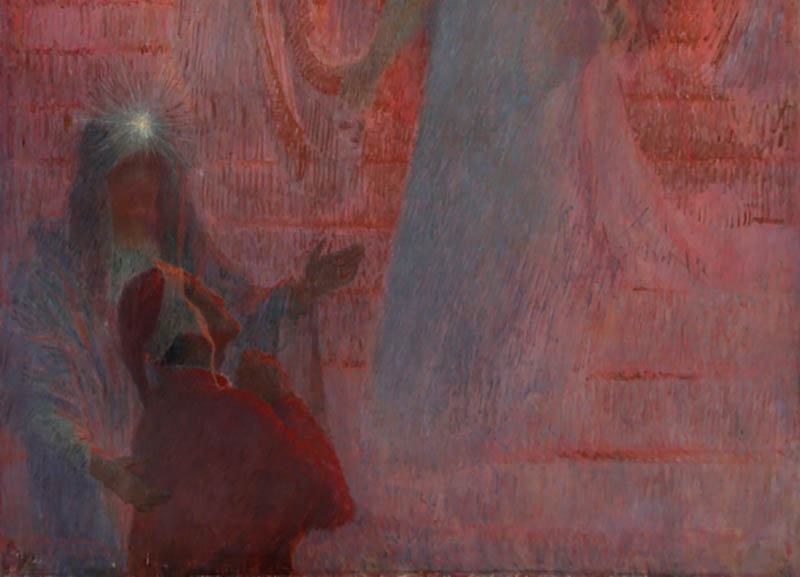 Dante in Paradiso, olio su tela di Vlaho Bukovac (1899)