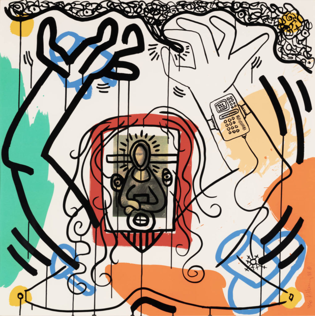 Apocalypse [Apocalisse] 1988 Serigrafia su carta, 96.5 x 96.5 cm, Ed. 32/90 Courtesy of Nakamura Keith Haring Collection © Keith Haring Foundation