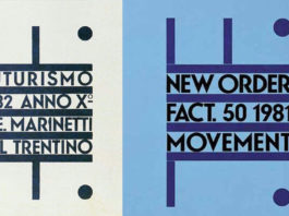 NewOrder, Movement (cover, Peter Saville Artwork) vs Futurismo (manifesto by Fortunato Depero)