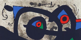 Miró, le lezard aux plumes d'or (La lucertola dalle piume d'oro) - litografia