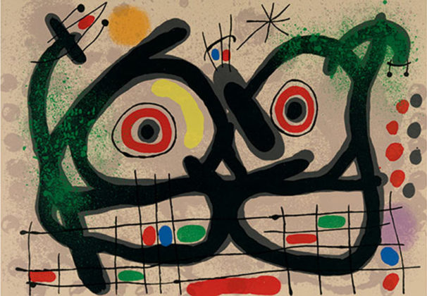 Miró, le lezard aux plumes d'or (La lucertola dalle piume d'oro) - litografia