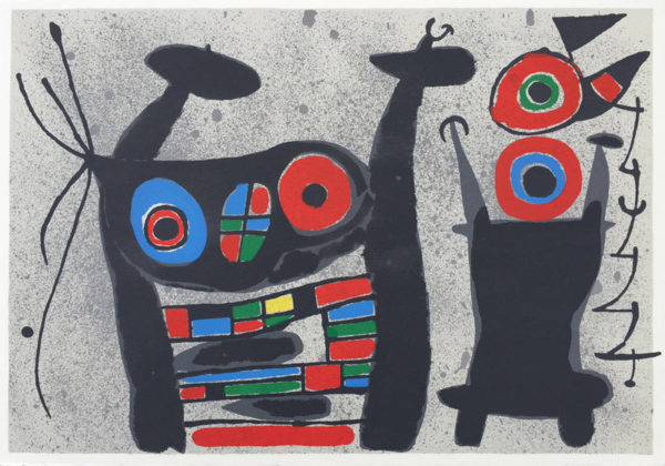 Miró, le lezard aux plumes d'or (La lucertola dalle piume d'oro) - litografia