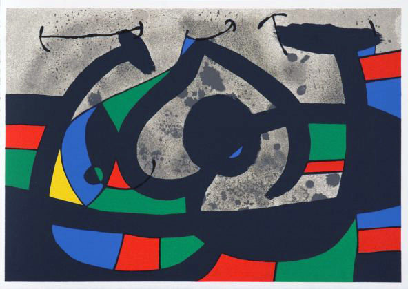 Miró, le lezard aux plumes d'or (La lucertola dalle piume d'oro) - litografia