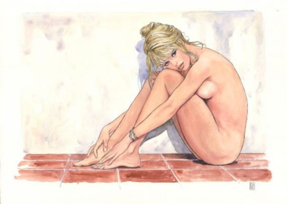 Brigitte Bardot - Milo Manara, acquerello, 2016
