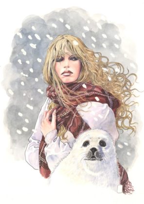 Brigitte Bardot - Milo Manara, acquerello, 2016