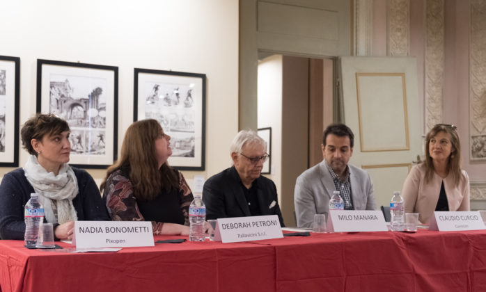 MIlo Manara, Conferenza Stampa (Bologna, MOstra antologica Palazzo Pallavicini 2017)