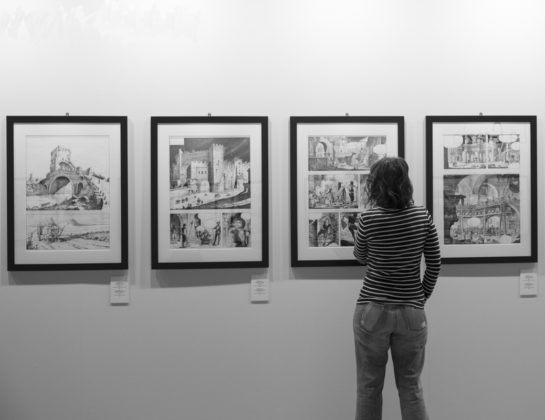 MIlo Manara, anteprima tavole del 2° vol. su Caravaggio, (Bologna, MOstra antologica Palazzo Pallavicini 2017)