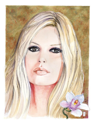 Brigitte Bardot - Milo Manara, acquerello, 2016