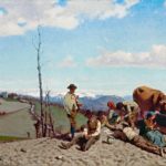 Stefano-Bruzzi-Prime-giornate-di-bel-tempo-olio-su-tela-605-x-102-cm