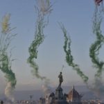 Firenze, City of flowers in the sky: opera pirotecnica dell’artista Cai Guo-Qiang