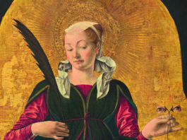 Polittico Griffoni. Santa Lucia (Francesco del Cossa. National Gallery of Art. Whashington)