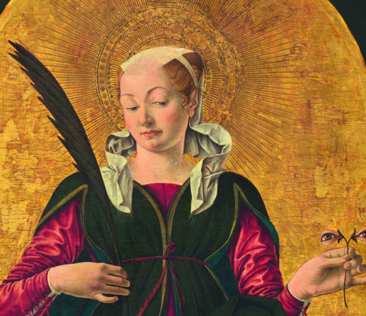 Polittico Griffoni. Santa Lucia (Francesco del Cossa. National Gallery of Art. Whashington)