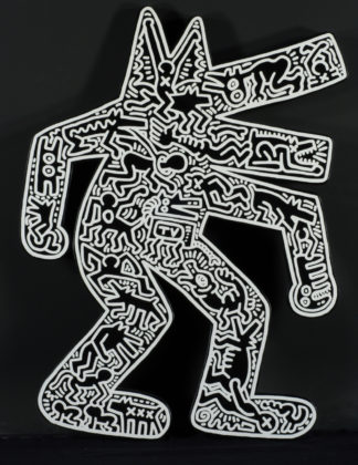 Dog [Cane] 1986 Acrilico, serigrafia su legno, 127 x 96 x 4 cm, Ed. 4/15 Courtesy of Nakamura Keith Haring Collection © Keith Haring Foundation