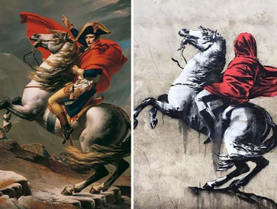 Banksy. Napoleon (confronto con l'opera originale)