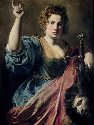 Judith (oil on canvas) by Valentin de Boulogne, (1594-1632); Musee des Augustins, Toulouse, France; Giraudon; French, out of copyright