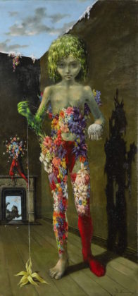 Dorothea Tanning (1910–2012) Il gioco magico dei fiori (The Magic Flower Game), 1941 Olio su tela, 91,5 x 43,5 cm Collezione privata, South Dakota